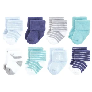 Infant Breathable Knitted Crew Socks Cotton Rich Terry Grip with Anti Bacterial Anti Slip Features Soft Protective for Babies