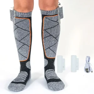 Insulated Material Thermal Unisex Thick Heavy Duty Winters Rechargeable Sports Heated Socks with Battery