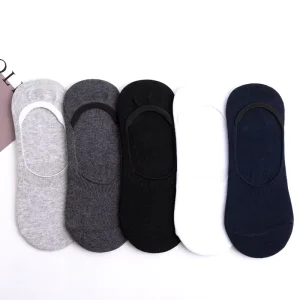 Invisible Low Cut No Show Thin Socks with Silicone No Slip Grip Summer Cotton Breathable Socks for Unisex
