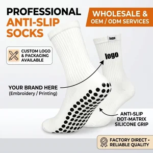 Jacquard Custom Logo Athletic Crew Soccer Socks