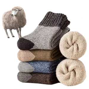 Jingwen OEM Calcetines Gruesos De Lana WWool Compression Winter Warm Heavy Thick Wool Socks