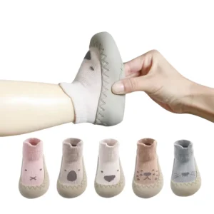 KANGJIN Spring Baby Toddler TEP Rubber Non Slip Soft Eco Friendly Breathable Crew Height Cute Socks Shoes