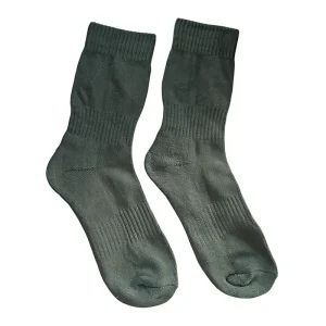 Khaki Winter Jungle Anti Fungal Sport Thick Cushion Cotton Crew Men Boot Green Socks