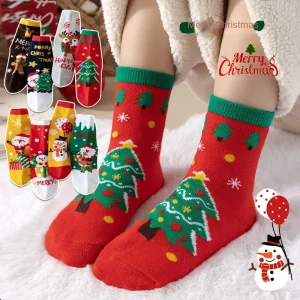 Kids Boys Girls Knitted Crew Cotton Pattern Socks for Custom Logo