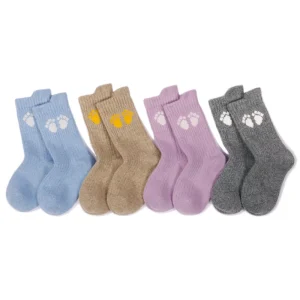 Kids Cashmere Wool Socks Children’s Baby Alpaca Wool Toddler Socks Boys Girls Merino Wool Hiking Winter Socks