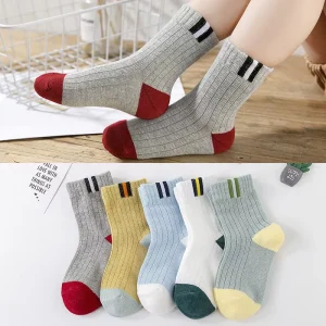 Kids Combed Cotton Sock Custom Design Fashion Boy Girls Soft Durable Warm Children Socks