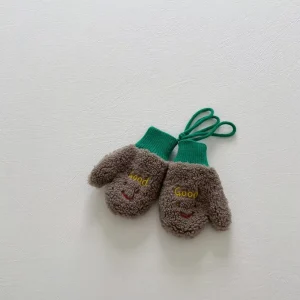 Kids Cotton Full Finger Knitted Thermal Gloves Winter Warm Mitten Boys Girls 2 6 Years Colorful Fluffy Stripe Stretchy
