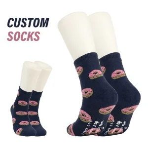 Kids’ Cotton Terry Crew Socks Professional Design Warm Winter Anti-Slip Feature Custom Packaging for Spring Season