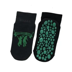 Kids Crew Non-Slip Knitted Trampoline Socks-Breathable Quick Dry Ankle Socks with Polka Dots for Park Play & Gym