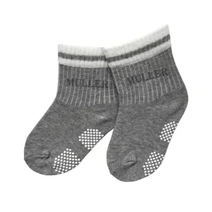 Kids’ Non Slip Play Socks Thermal Fleece Lined Indoor Socks with Tube Cuffs OEM Anti Skid Children Socks