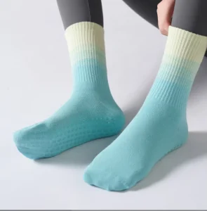 Kids Sports Fitness Yoga Socks Autumn Winter Non Slip Knitted Cotton Polyester Spandex