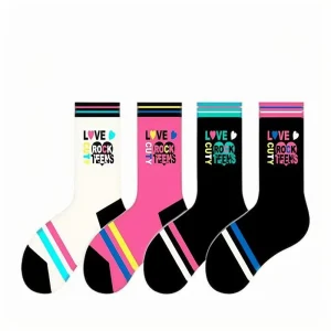 Kids Spring Autumn New Korean Cartoon Little Bear Student School Sports Socks Breathable Knitted Cotton White Baby Boys Girls