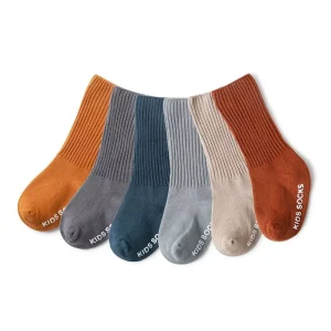 Kids Standard Thickness Spring Ankle Socks Cute Knitted Non-Slip Casual Breathable Anti-Bacterial Disposable Cotton Blend Sporty