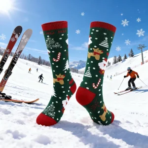 Kids Winter Warm Comfortable Terry Cloth Skiing Socks for Decoration Thick Warm Socks Skis Winter Unique Socks