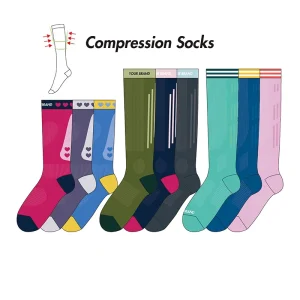 Knee High Anti Slip Running Football Socks Sport Manufacturer Custom Compression Socks