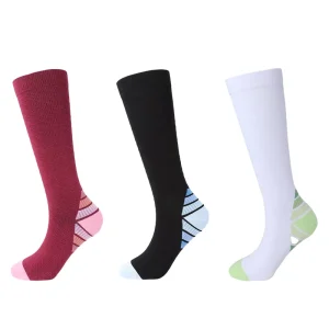 Knee High Anti-odor Viscose Sports Socks 15-20mmhg Bamboo Fiber Compression Socks