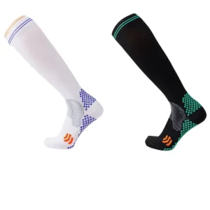 Knee High Compression Socks Nylon Sports Compression Socks Stocking Breathable Elastic Soccer Athletic Compression Socks