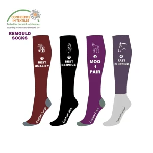 Knee High Horse Riding Socks Custom Logo Unisex Knee High Boot Equestrian Socks