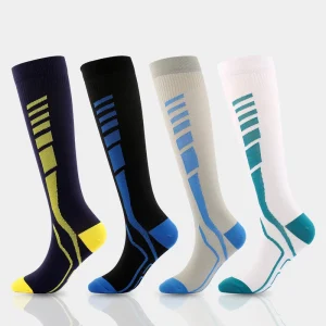 Knee High Quick Drying Nylon Compression Soccer Team Club Football Socks Running Sport Socks