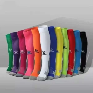 Knee High Soccer Football Socks Anti Slip Sport Calf Socks Breathable Cotton Athletic Sports Socks