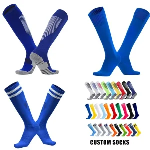 Knee High Soccer Socks Compression Terry Cushion Tube Socks