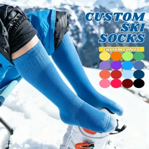 Knee High Sports Design Logo Socks Oem Warm Athletic Winter Men Customised Men Ski Socks Wool Custom Socks