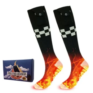 Knee High Washable Outdoor Winter Warm Thermal USB Electric Rechargeable Heated Sock Heat Warming Socks with Battery