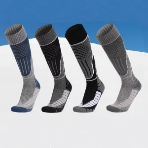 Knee High Winter Warm Skiing Socks Men Women Cotton Compression Snowboard Thermal Eco Friendly Quick Dry 10 Pairs