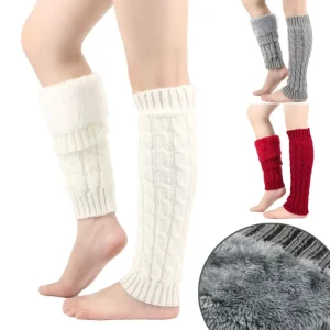 Knit Leg Warmer with Warm keeping Winter Leg Warmer Long Boot Socks for Women Skating Gift for Wife Daughter