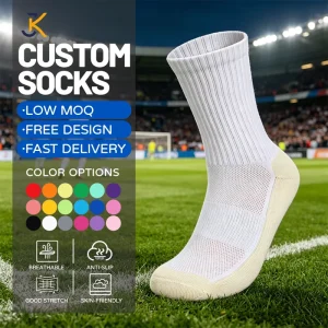 Knitted Anti Slip Football Thick Terry Sole Breathable Eco Friendly Wear Resistant Midcalf Training Sports Socks