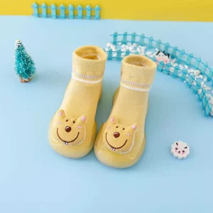 Knitted Baby Walking Socks Stretchy Comfort Fit with Anti Slip Soft Sole Ready Stock with Fast Global Shipping