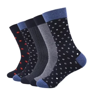 Knitted Breathable Casual Men Sock Custom Design Crew Business Socks Cotton Custom Logo
