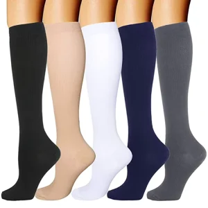 Knitted Long Tube Sweat-absorbing Anti-slip Pressure Compression Socks OEM for Outdoor Sports