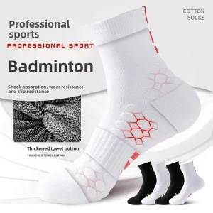 Knitted Running Sports Socks Men Mid-calf Pure Cotton Anti-slip Thick ODM Suitable Marathon Basketball Fitness Football