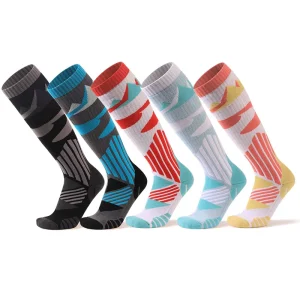 Knitted Thermal Winter Thick Knee-High Cuff Socks for Women & Men Ski Snowboarding Snowshoeing