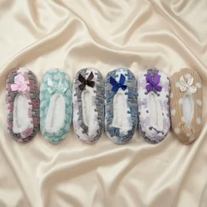 Ladies Thermal Indoor Slipper Socks Ultra Warm Fleece Lining Anti skid Grip Socks