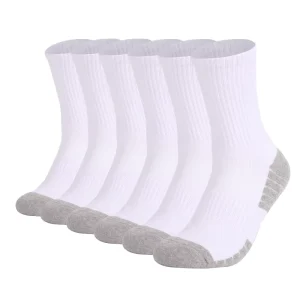 Large Size White Men’s Sports Socks Breathable Rubber Basketball Socks Winter Spring Casual