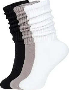 Lazy Slouch Socks Cotton Breathable and Custom Logo Scrunch Slouch Socks for Promotional Pilates Studio GYM