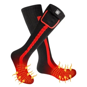 Leg Warm Socks Rechargeable Battery Electric Thermal Breathable Fabric Cotton Thick Wire Heated Socks SS04R