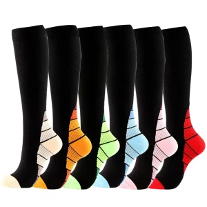 Long Leg Athletic Socks Mens Knee High Compression Socks Cycling Compression Sport Socks