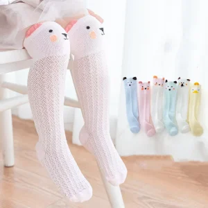 Lovely Cute Infant Girl Cotton Socks Knee High Cartoon Animal Design Socks Baby Socks Custom