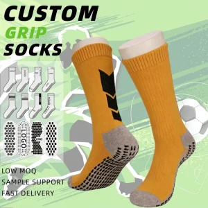 Low MOQ Comfortable Durable Anti-Slip Men’s Football Socks for Youth Leagues and Soccer Camps