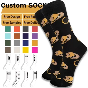 Low MOQ Custom Crew Socks for Basketball and Running with Compression Design