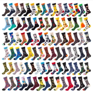Low MOQ Knitting Multi-style Crew Designer Custom Logo Fashion Socks