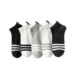 Low MOQ Men’s Athletic Socks Cotton Sports Ankle Socks Bulk Gym Running No-Show Socks Breathable