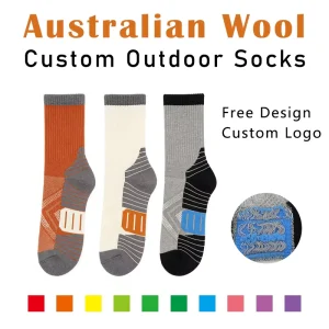 Low MOQ Men’s Athletic Wool Socks Soft Compression Crew Cream Ankle Sport Socks Men Socks