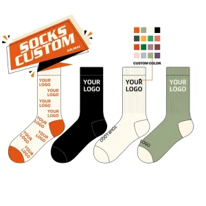 Low MOQ OEM ODM Bulk Production Private Label Crew Socks for Children & Youth Autumn Custom Projects