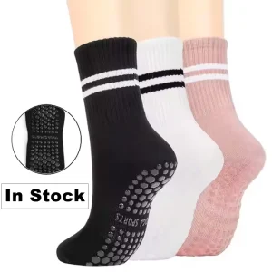 Low Moq Women Barre Pilates Socks Anti slip Cotton Socks Grip Yoga Socks