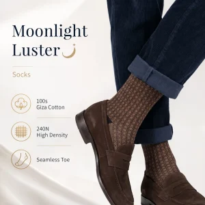 Luxure High Quality Men’s Dress Socks Customised Logo and Pattern Free Size Nylon Knitted Crew for Business and Summer Season