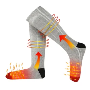 Luxury Electric Women/Men Custom Heated Socks Skin Friendly Crew Socks Chaussettes Chauffantes for Climbing Walking Biking